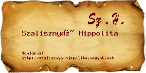 Szalisznyó Hippolita névjegykártya